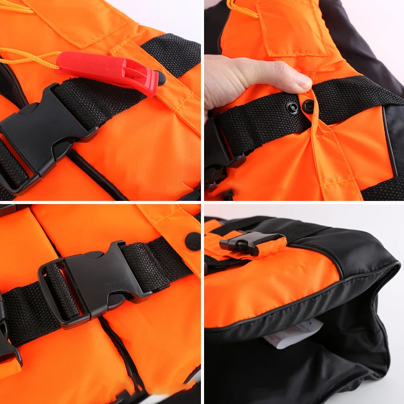 Outdoor Adult  Swimming Life Jacket Adjustable Buoyancy Survival Suit Polyester Children Life Vest With Whistle images - 6