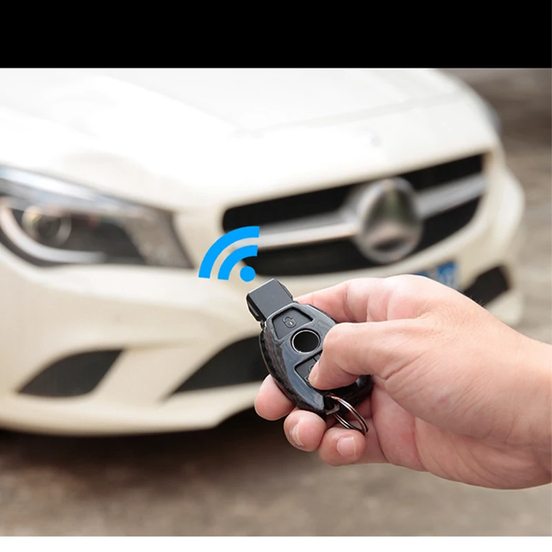 Настоящее углеродное волокно для Mercedes benz W222 S Class E W213 C W205 GLC X253 Автомобильный ключ
