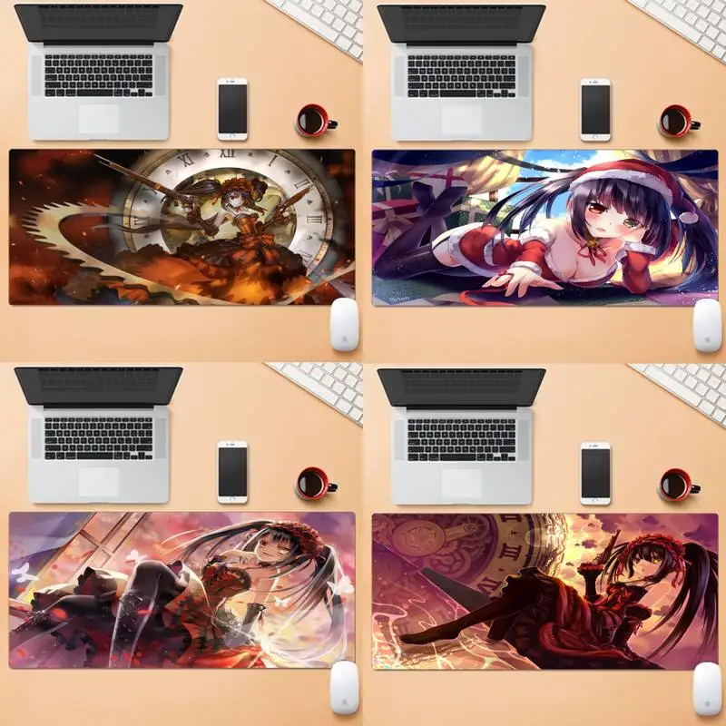 

Резиновый коврик для клавиатуры Kurumi Tokisaki, коврик для игровой мыши, Настольный коврик, большой игровой ноутбук XL, Нескользящий Резиновый Ков...
