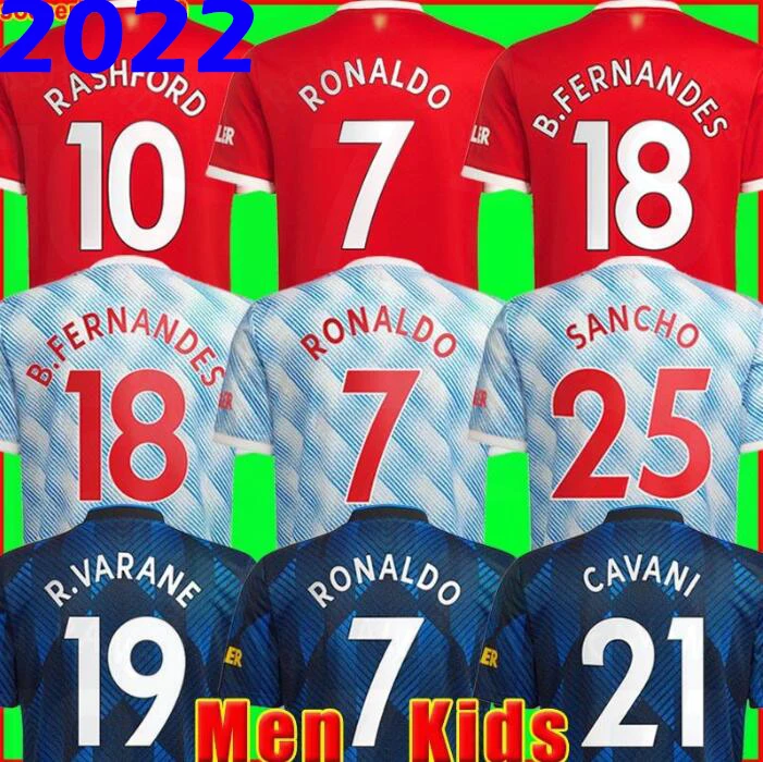 

21 22 Высшее качество, Манчестер 2021 2022 UNITED CAVANI UTD VAN DE BEEK B. Фернандес рашфорд человеческая гонка C. Рубашка Роналду в наличии