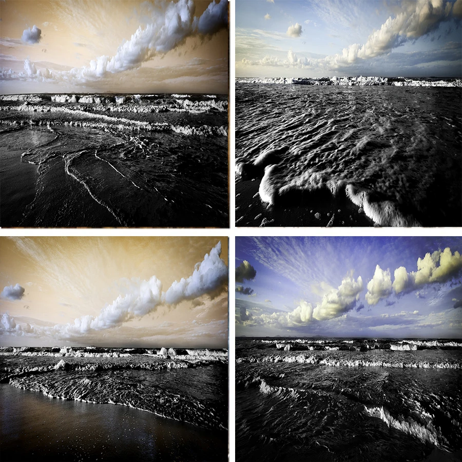 Виниловый фон Nitree с принтом морской волны для студийной фотосъемки красивый