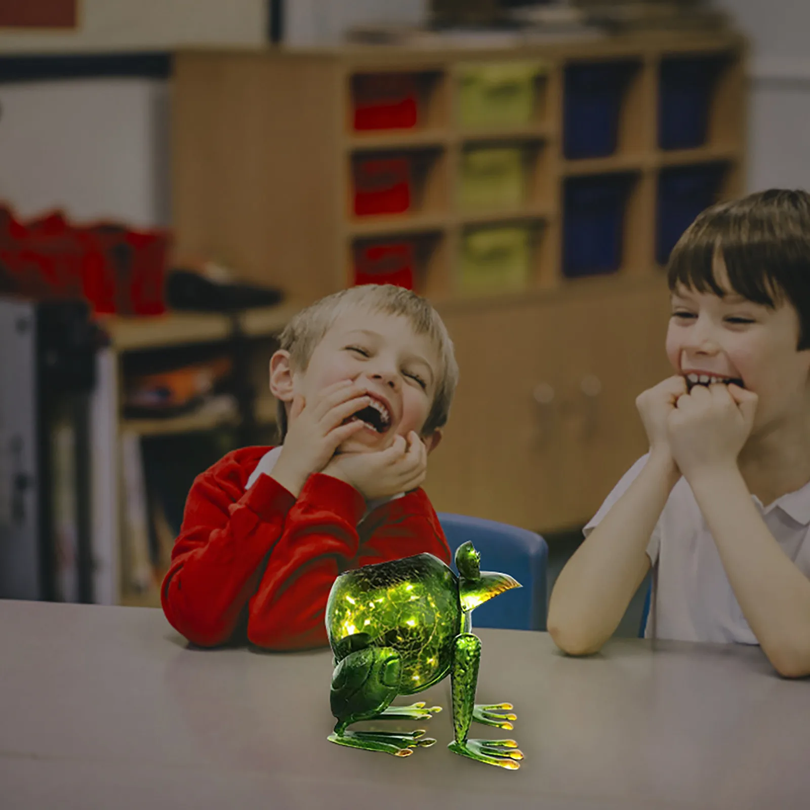 Солнечный пейзаж светильник лягушка украшения Настольный фонарь садовый стол