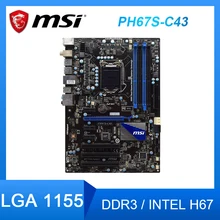 MSI PH67S-C43 Desktop ntel H67 Motherboard LGA 1155 DDR3 32GB USB2.0 SATA 2 Core i3-3220T i5-2300 cpus ATX Placa-mãe