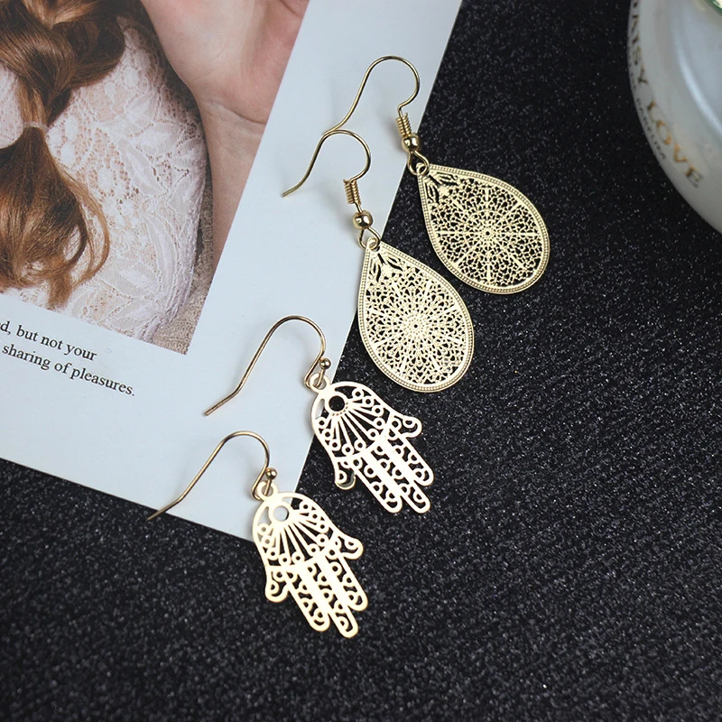 Преувеличенные женские Модные Простые индивидуальные серьги абстрактные полые