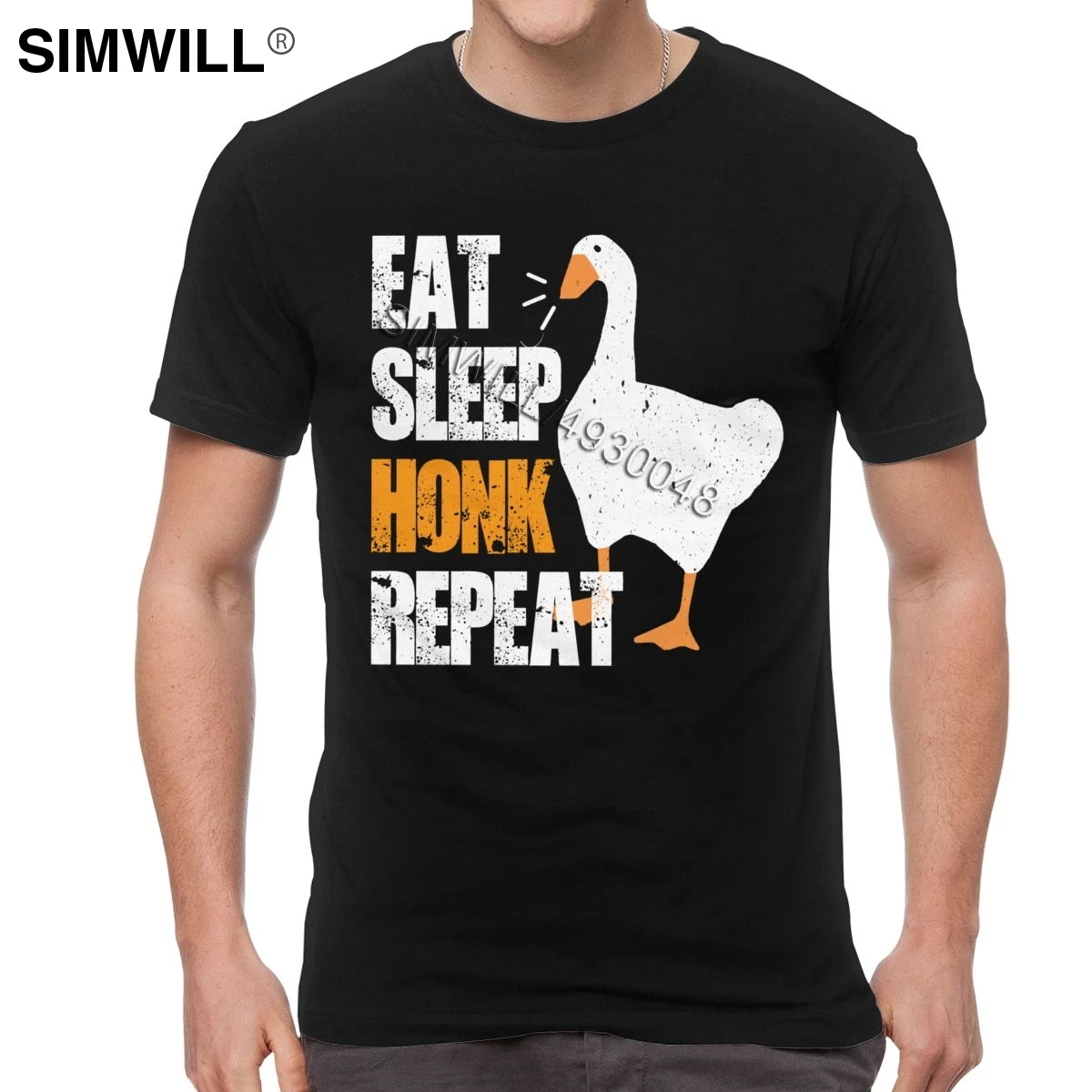 Забавная Мужская футболка Eat Sleep Honk без названия гусиных игр с короткими рукавами