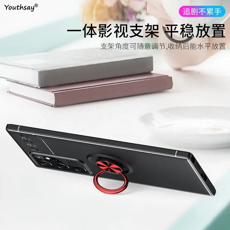 For Samsung Galaxy S22 Ultra Case for Samsung Galaxy S22 Ultra S21 FE S20 Plus Funda Megnet Stand Phone Bumper For Galaxy S22