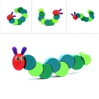 colorful wooden hungry twist caterpillars baby children gift educational toy