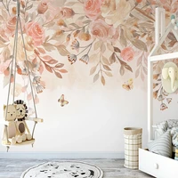 custom 3d mural wallpaper nordic ins floral background photo wall painting pastoral flowers bedroom living room decor tapety art