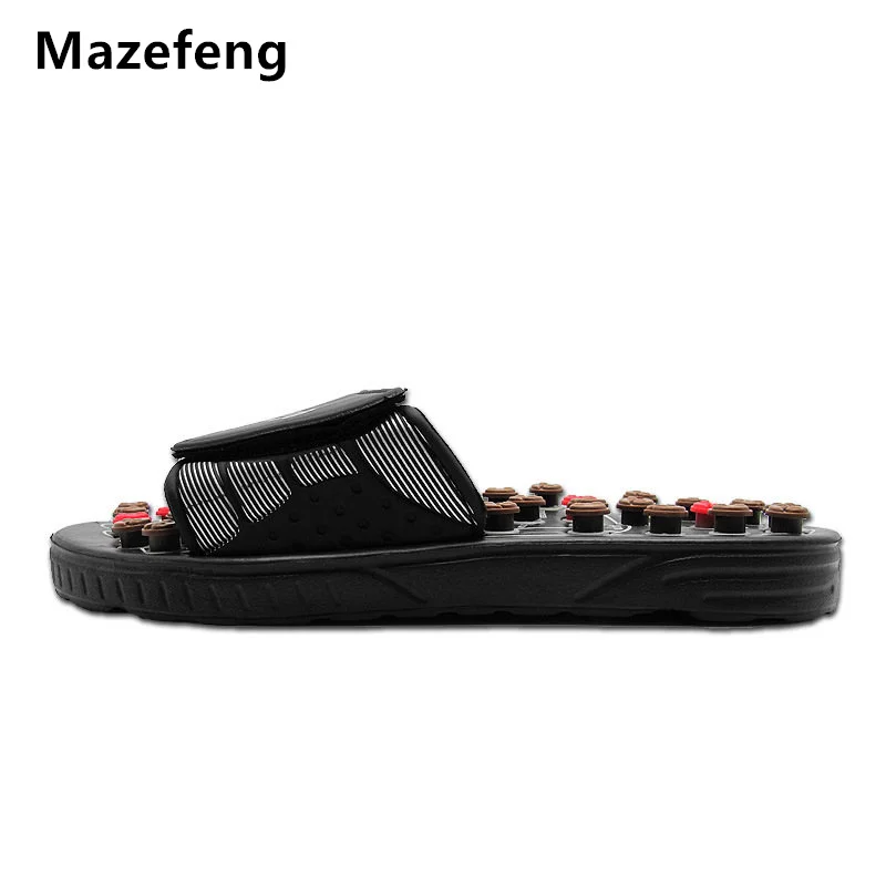 

New Massage Shoes Men Summer Slipper Acupoint Healthcare Slipper Health Rotating Accupressure Foot Slippers for Men Women Solid