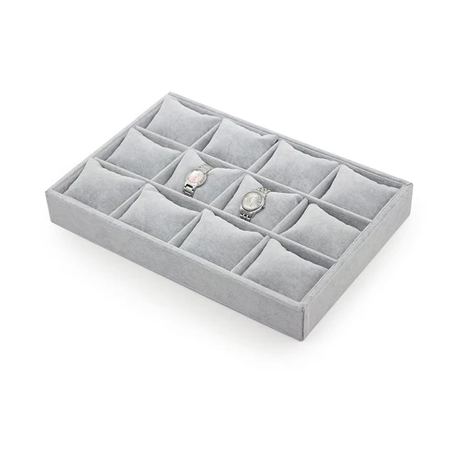 Watch Bracelet Bracelet Pillow Gray Velvet Tray Display Rack Storage Rack Storage Rack Custom Jewelry Display Rack