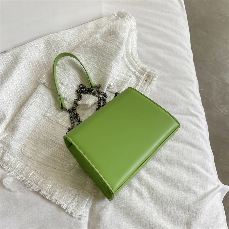 

Chain Crossbody Bag For Women Luxury Fashion Shoulder Bags New High Quality Solid PU Leather Ladies Flap Small Messenger Bag 44z