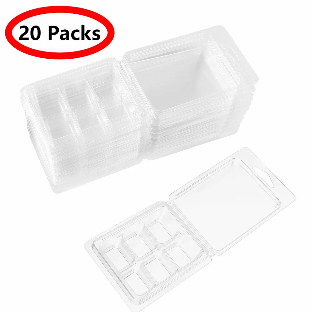 20 шт Пластик воск расплава раскладушки формы контейнеры для Wickless лампы в форме