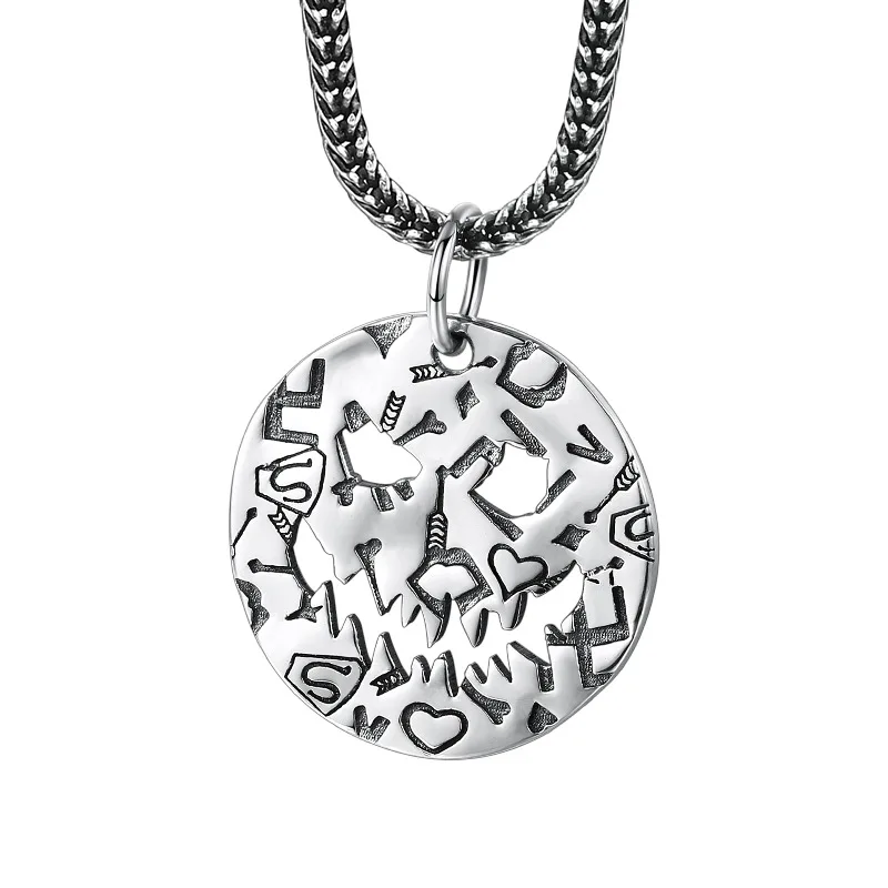 

2021 Trendy100% S925 Sterling Silver Charm Pendant SmilePumpkin Skeleton Skull Pure Argentum Amulet Punk Jewelry for Women Men