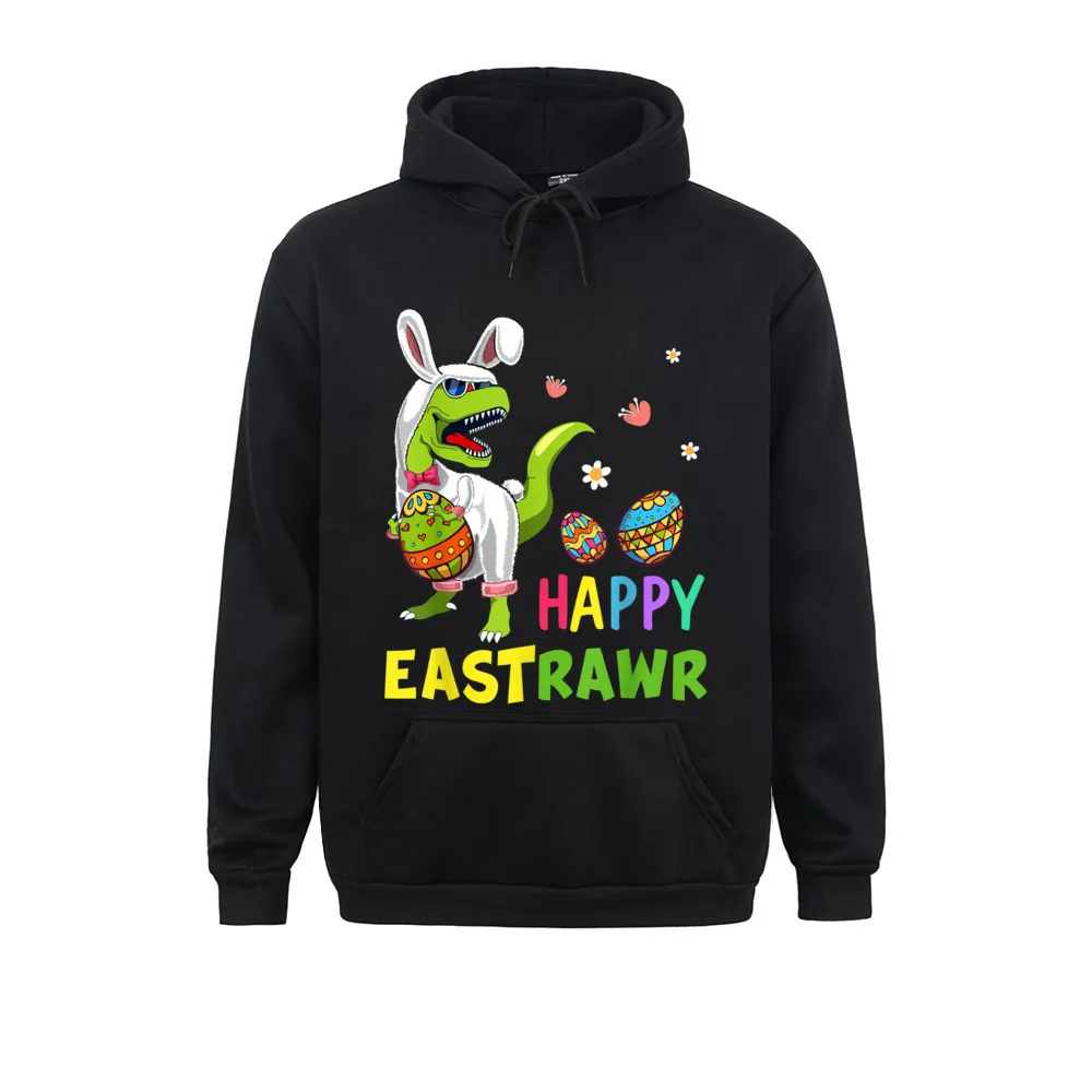 

Happy Eastrawr T Rex Bunny Easter Egg Funny Dinosaur Kids Spring/Autumn Men Hoodies Long Sleeve Casual Clothes Retro Sweatshirts