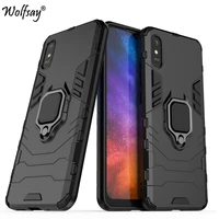 for xiaomi redmi 9a case shockproof armor magnetic suction stand full edge cover for redmi 9a case cover for redmi 9a 9c 9 8 7a