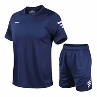 men tracksuit running t shirt sport gym tshirt short sleeve football basketball tennis shirt fitness sports set suits sportswear