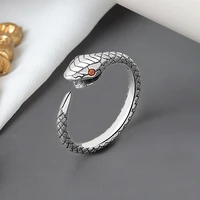 european retro punk snake ring fashion personality stereoscopic opening adjustable ring jewelry
