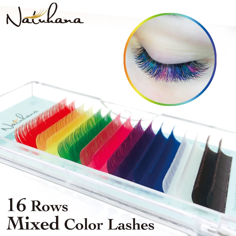 Eyelash Extension Premium Individual Mink Colored False Eyelashes Silk Colour Eye Lashes