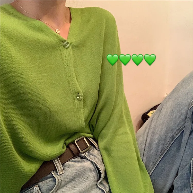 Новинка 2019 модные женские кардиганы вязаные свитера зеленые свитера| |