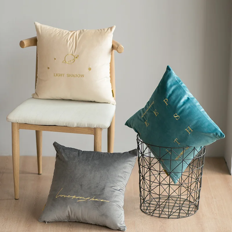 

Роскошная Бархатная подушка в скандинавском стиле, супер Мягкая Наволочка для дивана, гостиной, Housse 45*45, декоративная подушка для дома