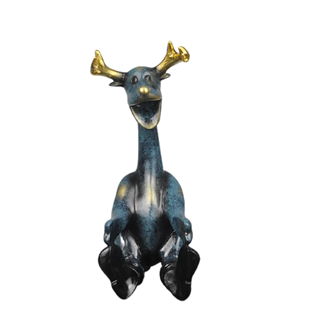 

European-style Creative Lying Fawn Resin Crafts, Home Living Room Wine Rack Decorations, Home Decorations