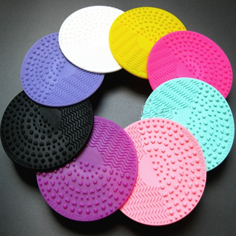 Силиконовая Очищающая щетка для макияжа 1 шт. коврик Палитра кистей Очищающий