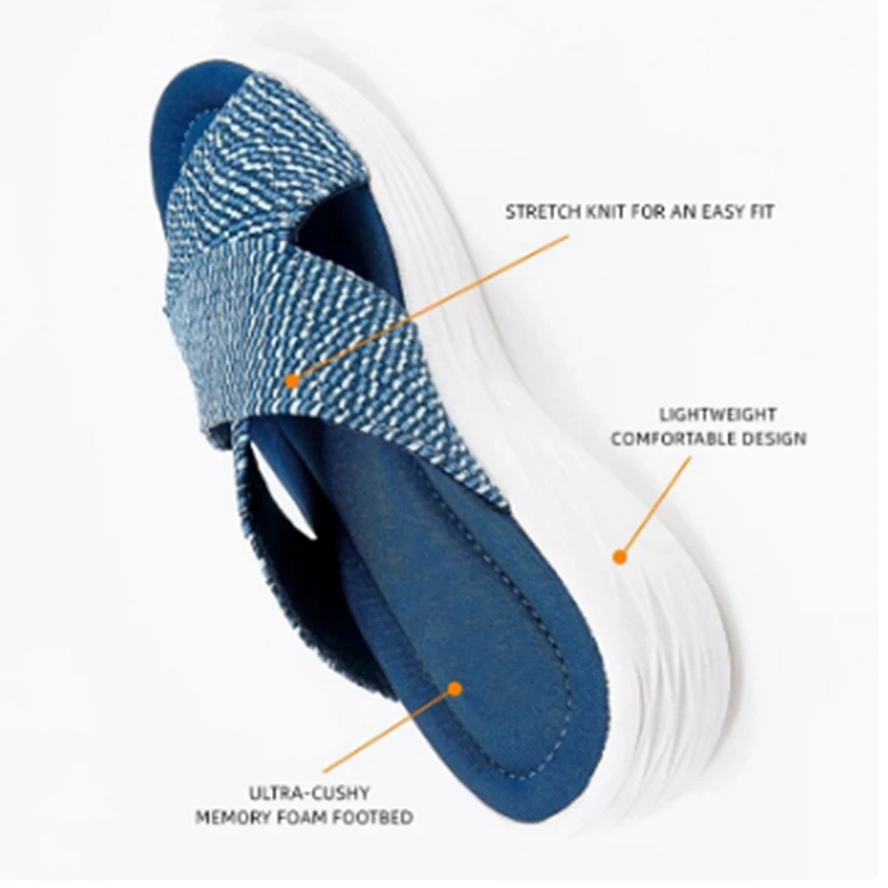 

Slippers Women Casual Shoes Platform Sandals Female Slides Solid Comfort Flats Plus Size Cross Summer 2021 Beach Ladies Slippers