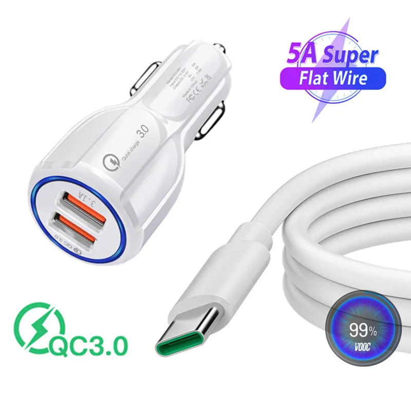 OPPO A53 A72 Reno4 Z SE XT Realme 7 5A Super Flash VOOC Type C Charge cable For Samsung S20 FE Honor 30i 9 Fast usb Car Charger
