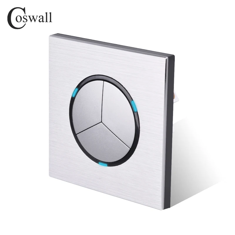 Coswall 3 комплекта 1 способ случайный щелчок вкл/выкл настенный выключатель света со