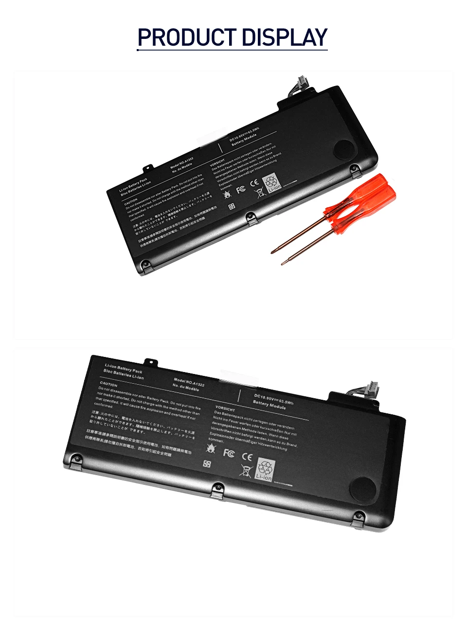 63.5WH ApexWay Аккумулятор для ноутбука APPLE MACBOOK PRO 1" A1278(версия 2009) MB990*/A MB990J/A A1322
