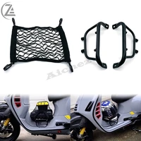 acz motorcycle footboard bracket nylon net bag luggage rack package holder for vespa gts 125 150 200 250 300 gtv 300 2013 2021