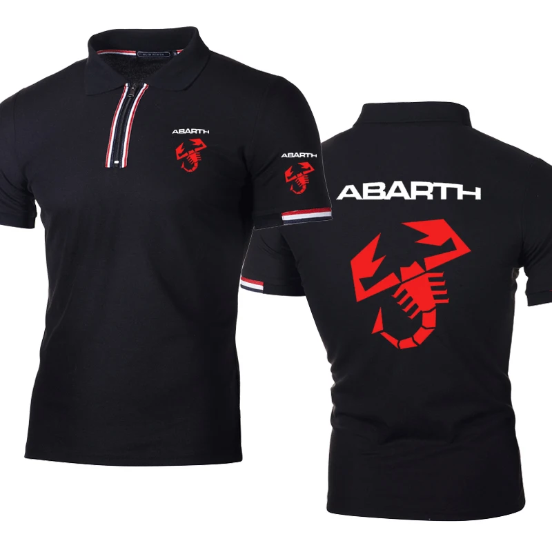 

NEW Men's polo shirt Abarth Car Logo Summer casual Comfortable high quality casual trend Short sleeve Cotton Men's tops