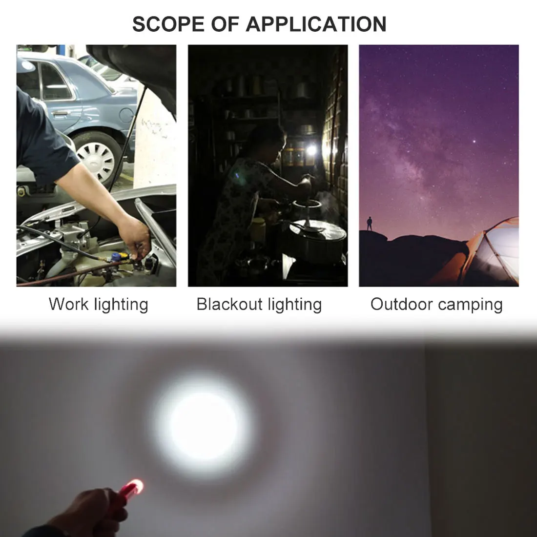 

Mini Portable lanterns Working Inspection Torches COB LED Multifunction Maintenance flashlight Working Torches Magnet 3 Colors
