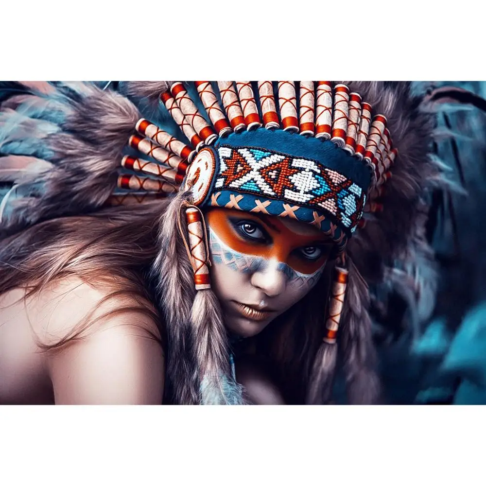 5D алмазная живопись &quotсделай сам&quot индейцы родная девушка полная вышивка