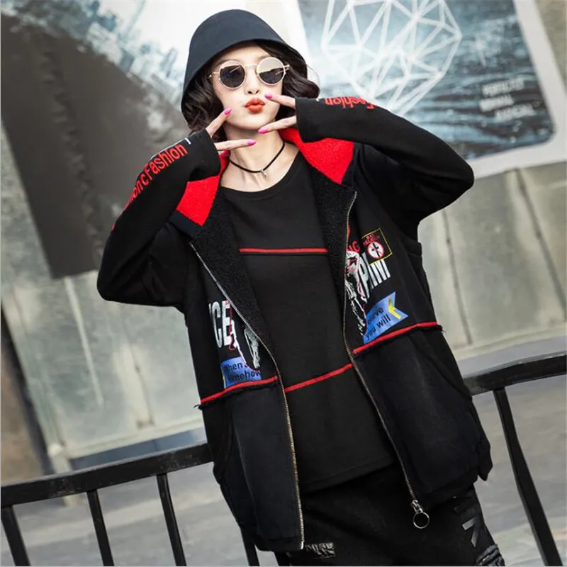 Женский зимний плюшевый джинсовый жилет утепленная осенняя куртка в стиле хип