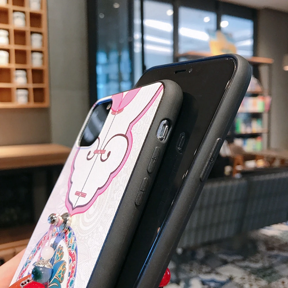 Чехол для iPhone 11 кожаный китайский дизайн 11Pro Max 6 5 &quot мобильного телефона TPU мягкий