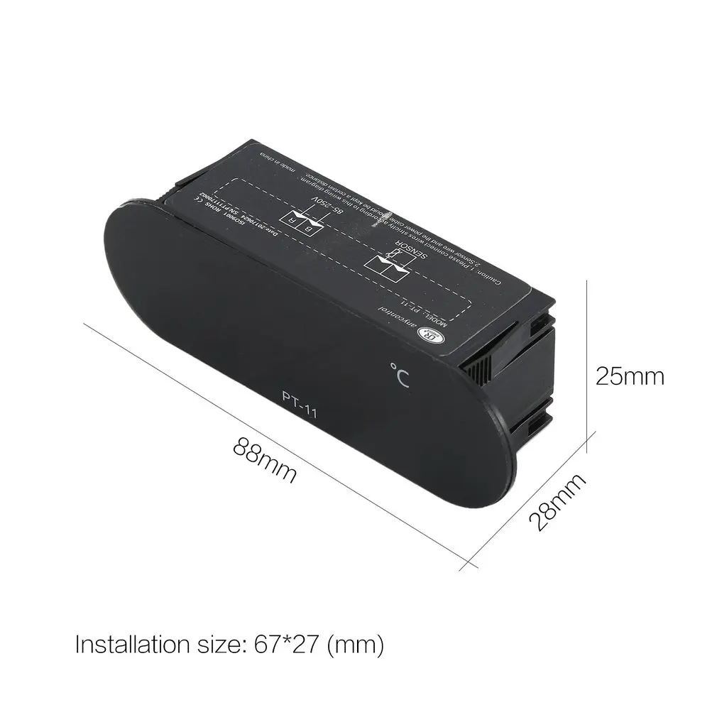 Mini LCD Digital Thermometer 12V Indoor Enbedded Electronic Temp Meter Tester Fridge Gauge with Temperature Sensor | Дом и сад