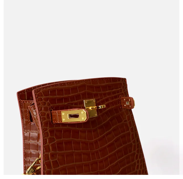 Винтажные Сумки из натуральной кожи с крокодиловым узором мини сумки через плечо