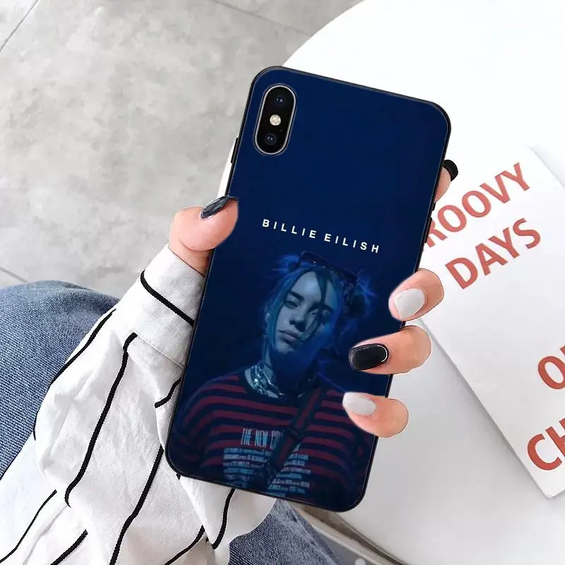 MaiYaCa Billie eilish Smart Cover черный мягкий чехол для телефона для Apple iPhone 8 7 6 6S Plus X XS MAX 5 5S SE XR 11 11pro max