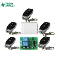 433mhz universal remote control switch dc 12v 2ch rf relay receiver module 2 ch rf 433 mhz remote transmitter for dc motor