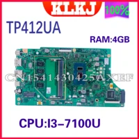 tp412ua original mainboard for asus vivobook flip14 tp412ua tp412u with i3 7100u 4gb ram laptop motherboard 100 working well