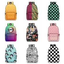 Demon Slayer Kimetsu No Yaiba Anime Manga Peripheral Creative Polyester Subtraction Fashion Backpack Kids Student School Bag