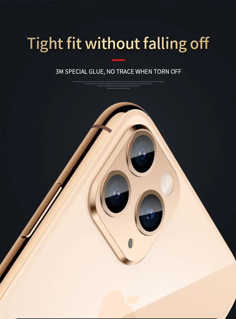 Камера объектив секунд изменение для iPhone 11 защитное кольцо Крышка для iPhone X XS MAX Камера Защитная крышка поддержка обновления флэш-памяти