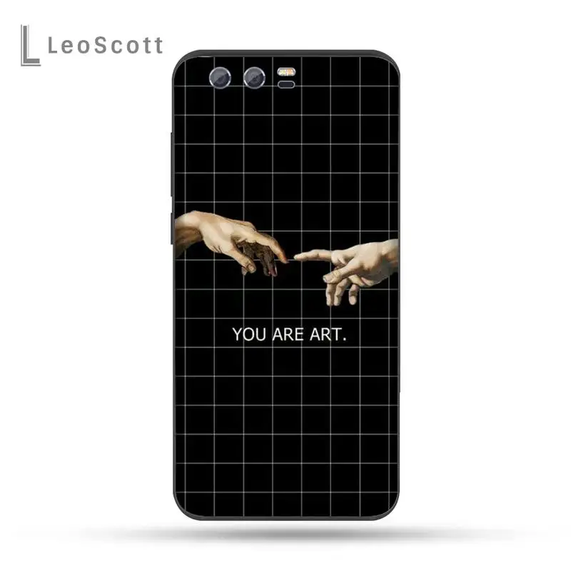 

Funny Hand The Creation of Adam Phone Case For Huawei Honor view 7a5.45inch 7c5.7inch 8x 8a 8c 9 9x 10 20 10i 20i lite pro