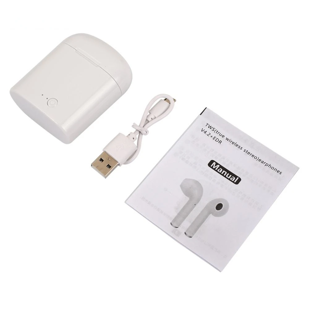 Bluetooth наушники мини беспроводные спортивные свободные с зарядной коробкой для