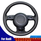 Чехлы рулевого колеса автомобиля искусственная кожа для Audi A1 8X A3 8V Sportback A4 B8 Avant A5 8T A6 C7 A7 G8 A8 Braid Four Seasons