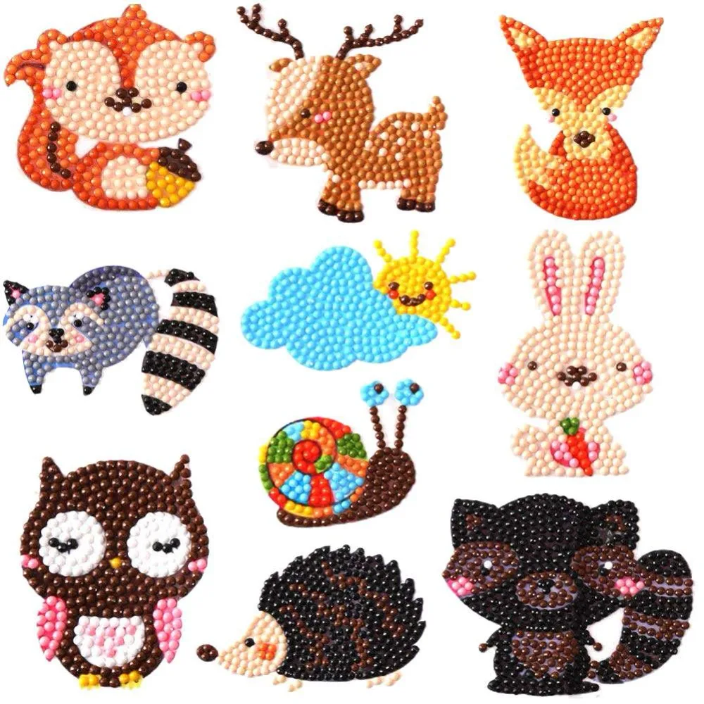 Высококачественная алмазная живопись наклейки с животными в джунглях DIY 5D для