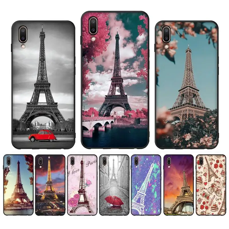 

Paris Eiffel Towe Phone Case Case For Oppo Reno Realme C3 6Pro Cover For vivo Y91C Y17 Y19 Funda Capa