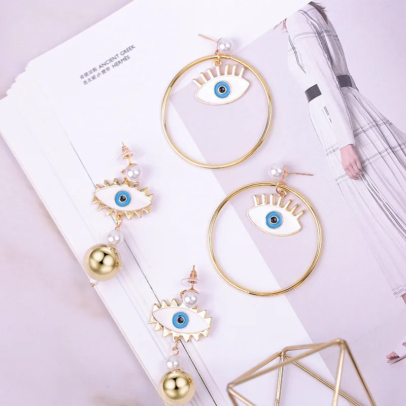 Женские серьги-гвоздики LEGENSTAR модные серьги в форме глаза стразы Ювелирное