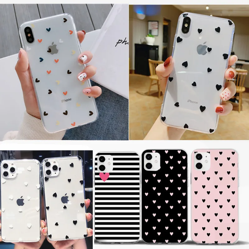 Чехол для телефона Love Heart Couples iphone 11 Pro Max мягкая задняя крышка 7 8 Plus 6 6S 5 5S SE X XR чехол